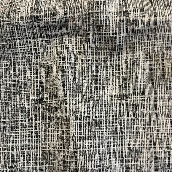 Express black white lightweight tweed elastic waist pencil skirt stretch L - Picture 3 of 5